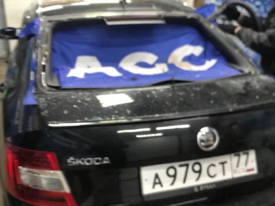 Установка заднего стекла Skoda Octavia А7 2013-